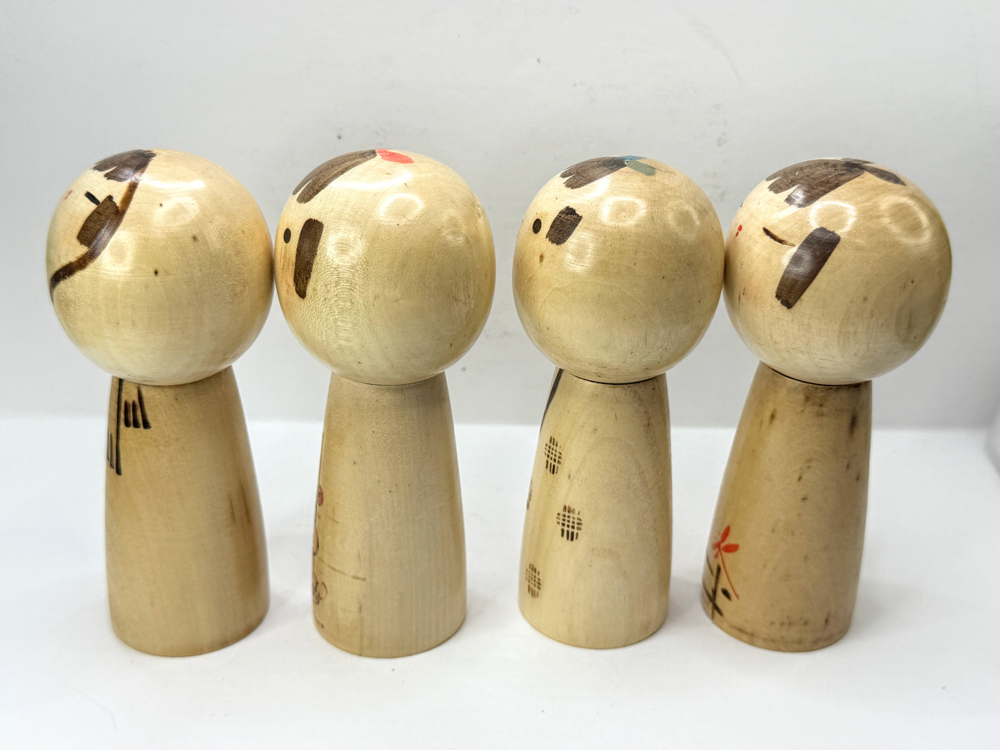Issetsu Kuribayashi 栗林一雪 "Four Seasons" Creative Kokeshi Doll 4/Set Box A1206