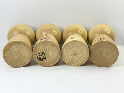 Issetsu Kuribayashi 栗林一雪 "Four Seasons" Creative Kokeshi Doll 4/Set Box A1206