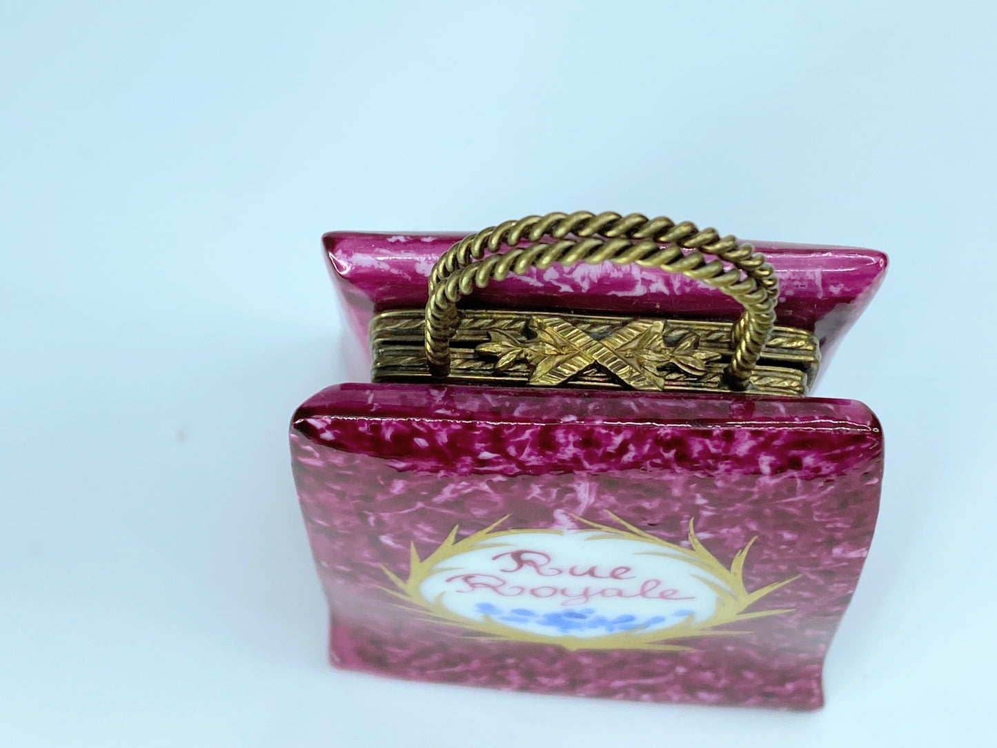 Limoges France CHAMART EXCLUSIVE Pink shopping bag trinket A48