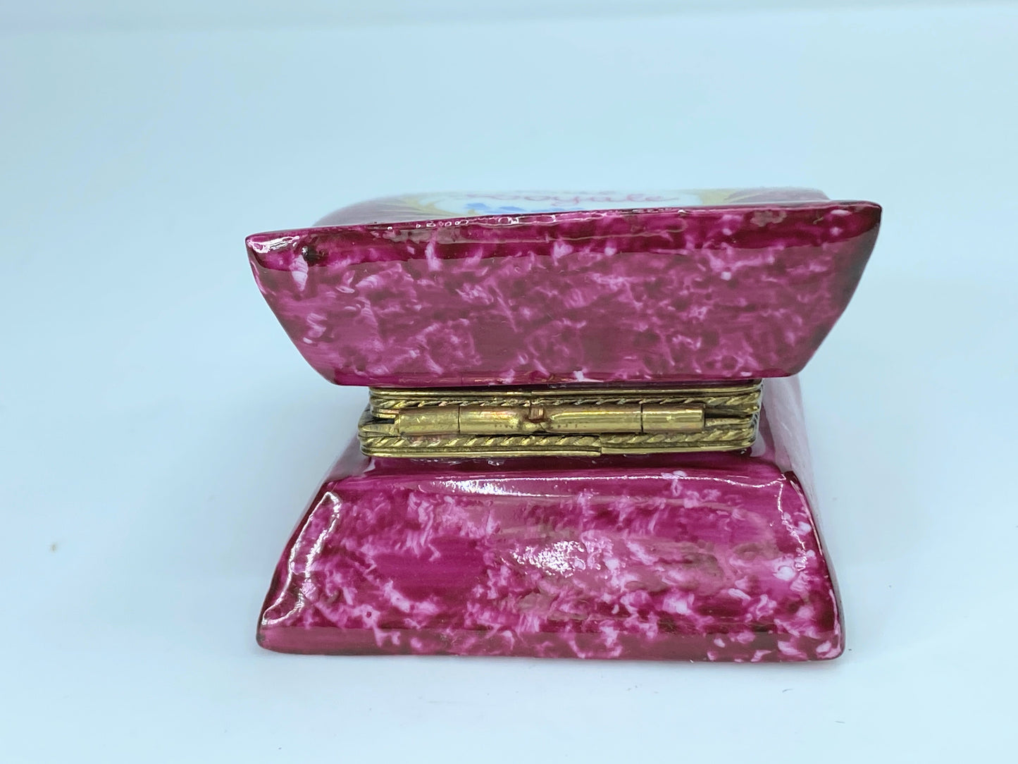 Limoges France CHAMART EXCLUSIVE Pink shopping bag trinket A48