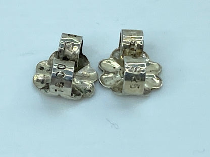 Italy Tiffany & Co. Heart Padlock & Key 925 Sterling Silver post earrings JR752