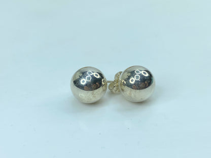 Tiffany & Co Hard Wear Sterling Silver 10.25mm Ball Stud Earrings 4.6g JR753