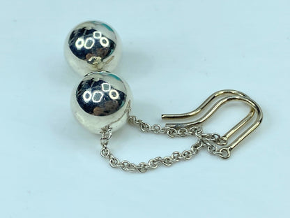 Tiffany & Co. 925 Silver 10mm Bead Ball HardWear Drop Dangle Earring 2" JR754