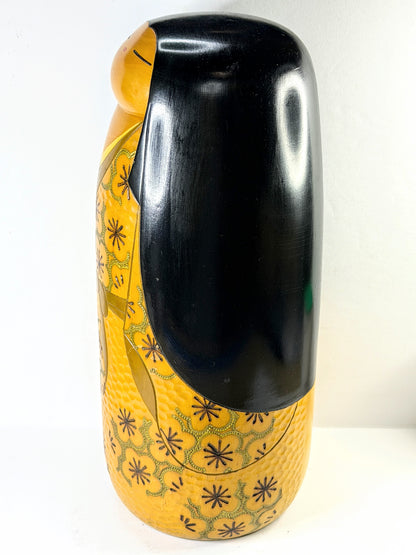 Award winning Yoshida Takashi吉田多加志 Sosaku Kokeshi Title: Kasugano 春日野 Doll A1222