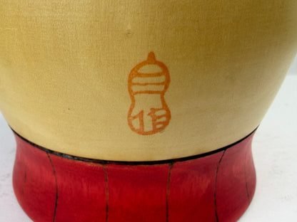 Sansaku Sekiguchi 関口三作 Title: Okame おかめ / 阿亀 Sosaku Kokeshi with Doll Box A1208