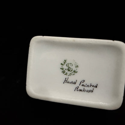 French Limoges Hand Painted Chest Trinket Box Floral Gilt Mounts A789