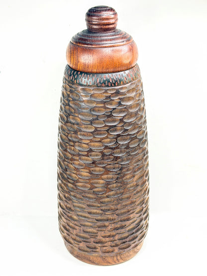 c1960 Sosaku Kokeshi “Fusetu  Wind and Snow” 風雪 by Shouzan Shido 志藤尚山 A1220