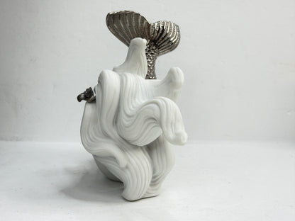 Lladró "Playing at Sea" Mermaid Silver Lustre Porcelain Figurine 01008545 A1223