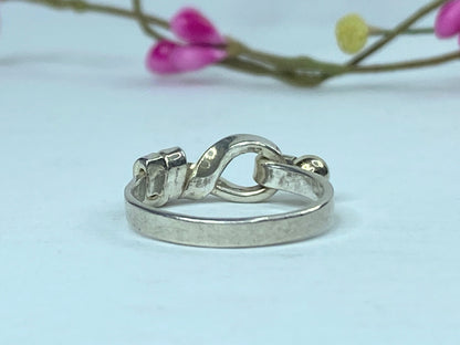 Tiffany & Co Tiffany Love Knot Ring Silver 925 K18 Gold Silvery JR710
