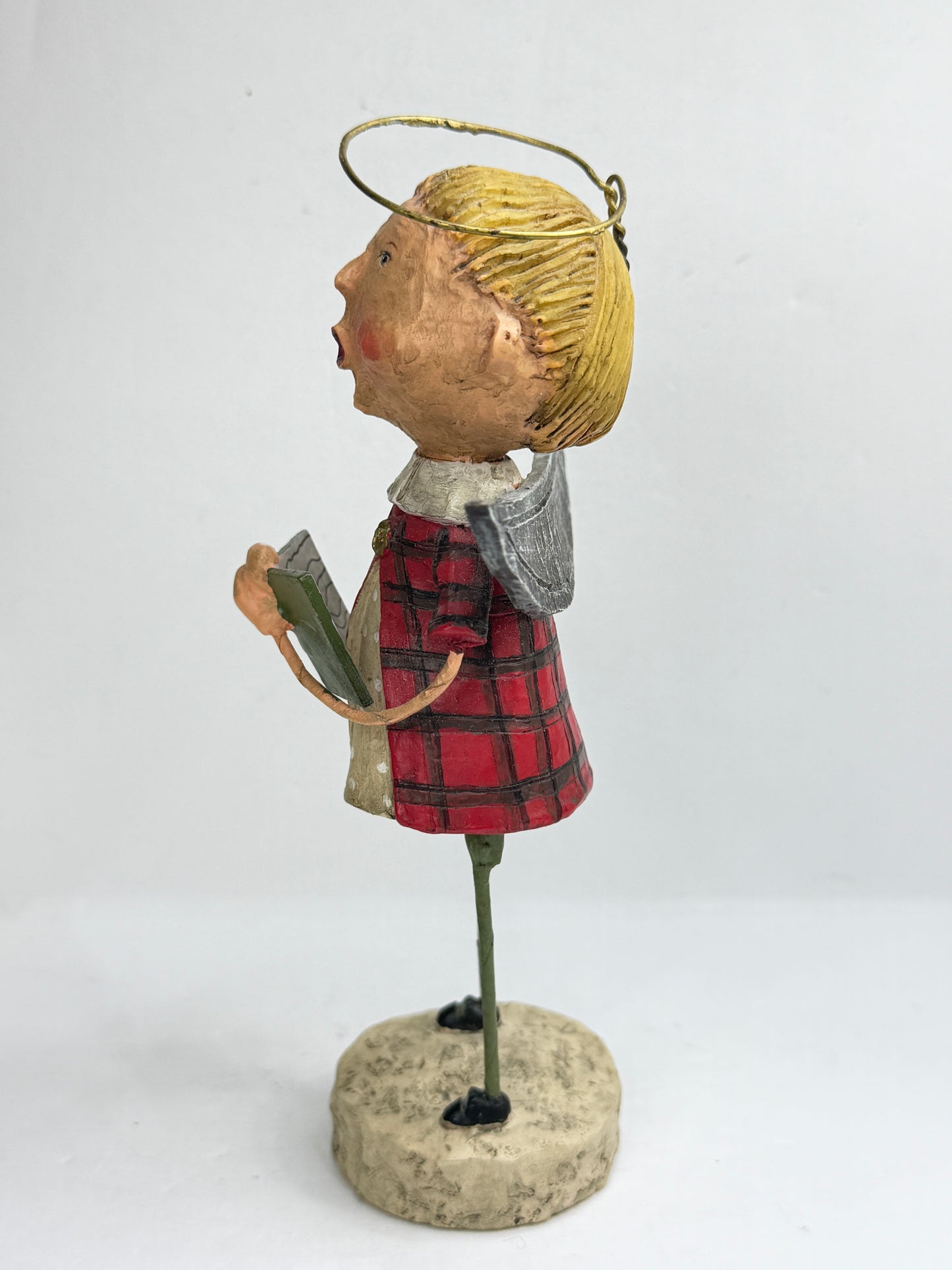 Vintage Lori Mitchell Merry Choir Angel Christmas Folk Art Figurine XN99