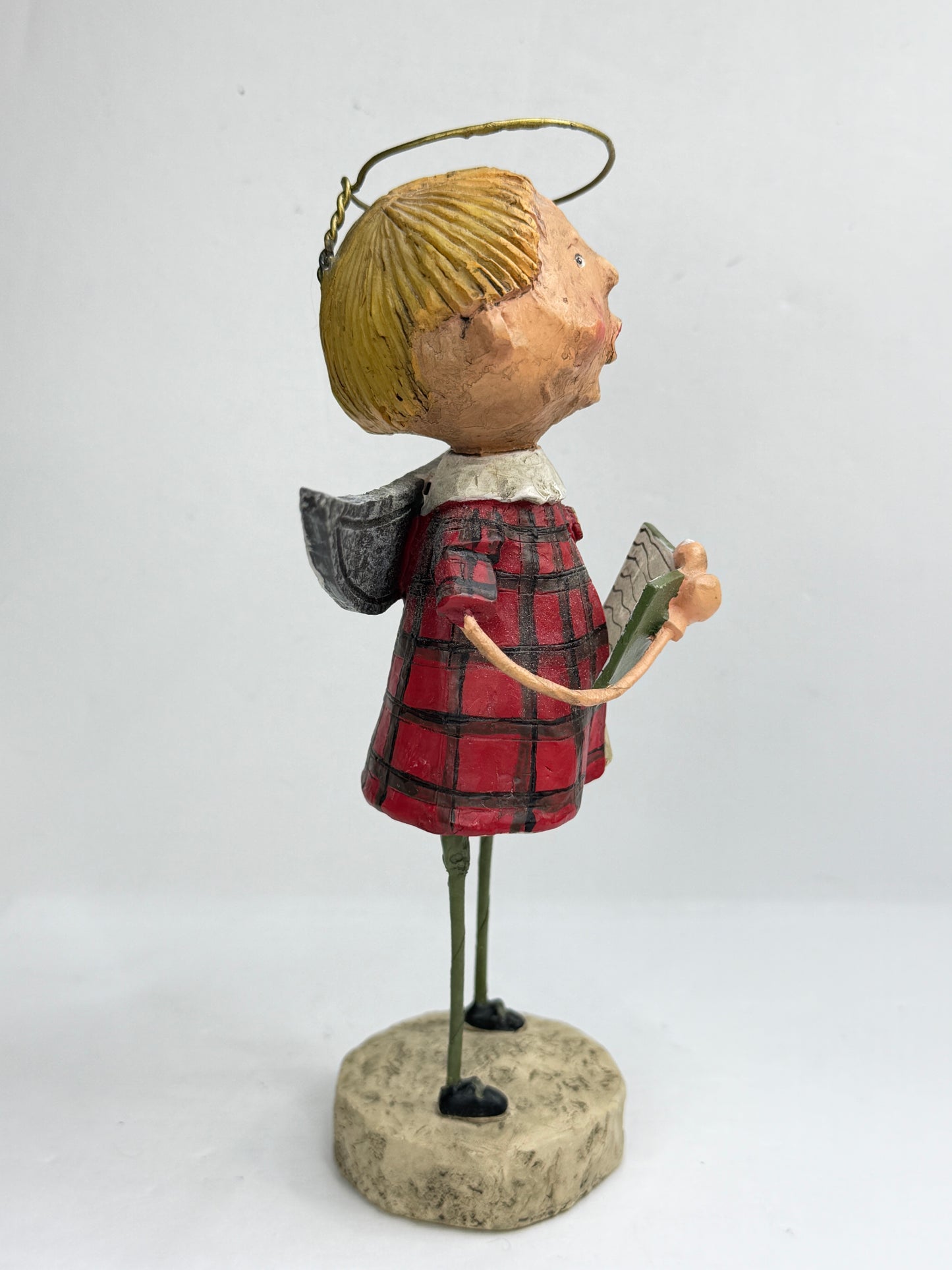 Vintage Lori Mitchell Merry Choir Angel Christmas Folk Art Figurine XN99