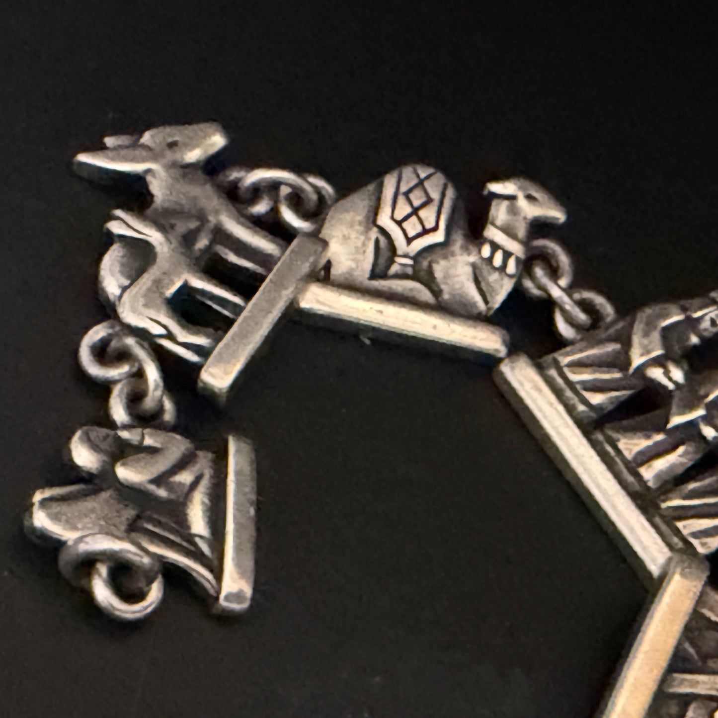 James Avery Sterling Noah’s Ark Bracelet Sculptural Panels 7.5" w/box JR1293