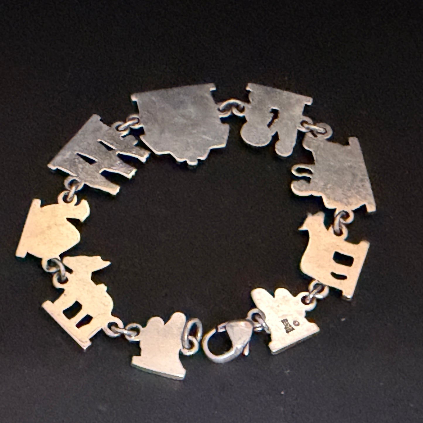 James Avery Sterling Noah’s Ark Bracelet Sculptural Panels 7.5" w/box JR1293