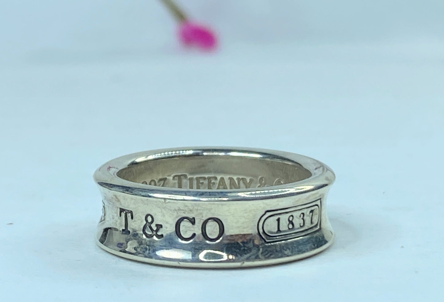 1997 Tiffany & Co. 7.0mm Sterling Silver 925 '1837 Band Ring JR713
