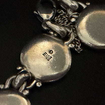 James Avery Heavy Sterling Faith Symbol Bracelet 8 Inch Wide Medallions JR1295