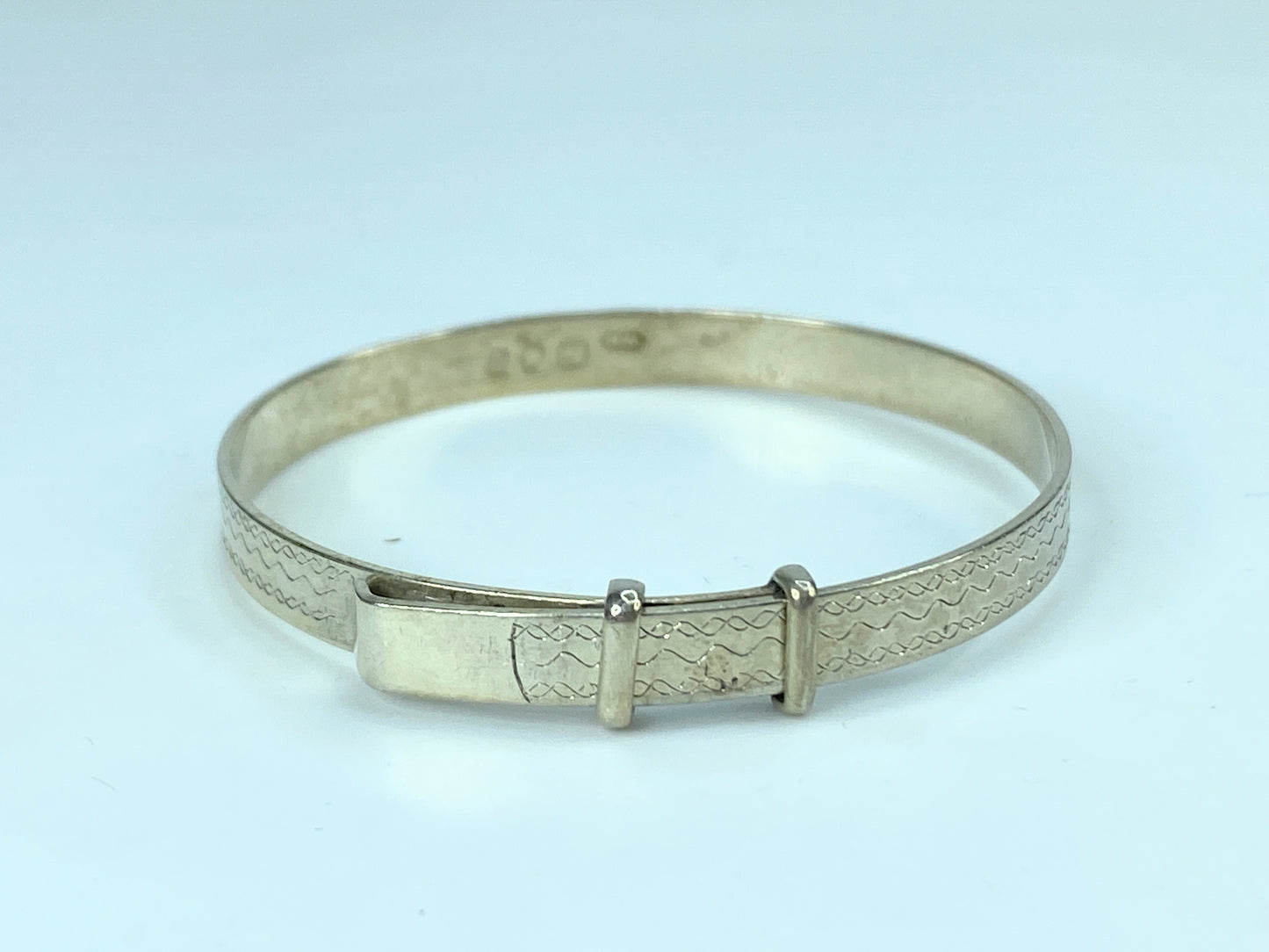 Art Deco 1930's belt sterling 925 children's bracelet Griffith 4.0" 5.6g JR797