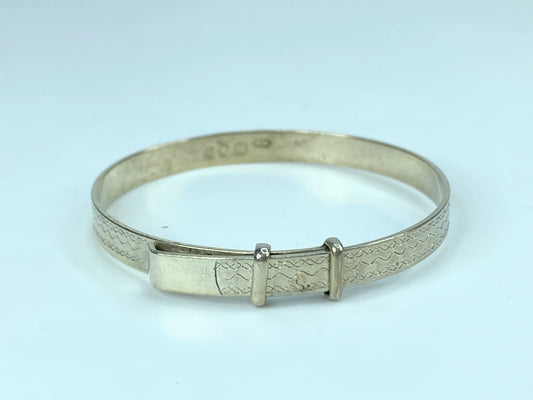Art Deco 1930's belt sterling 925 children's bracelet Griffith 4.0" 5.6g JR797