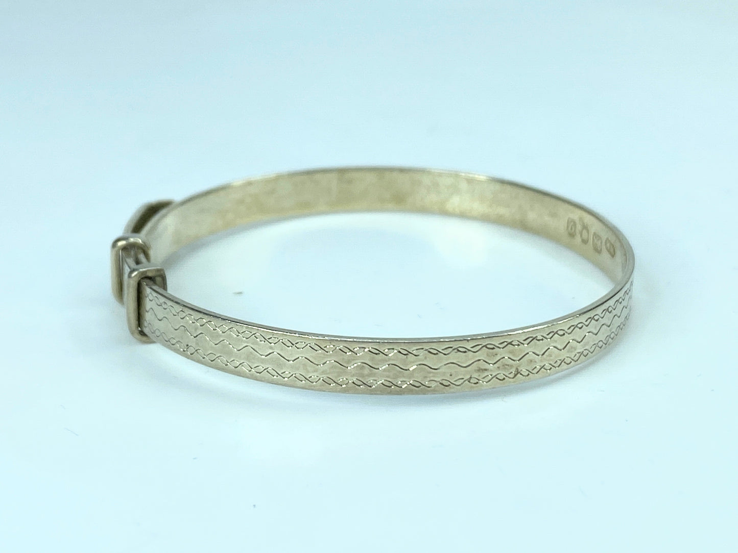Art Deco 1930's belt sterling 925 children's bracelet Griffith 4.0" 5.6g JR797