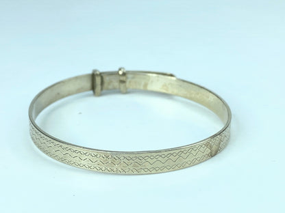Art Deco 1930's belt sterling 925 children's bracelet Griffith 4.0" 5.6g JR797