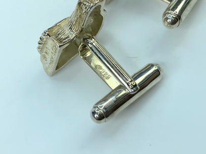 Tiffany & Co. Cufflinks Dog Rare sterling 925 Men’s accessory w/box 8.9g JR799