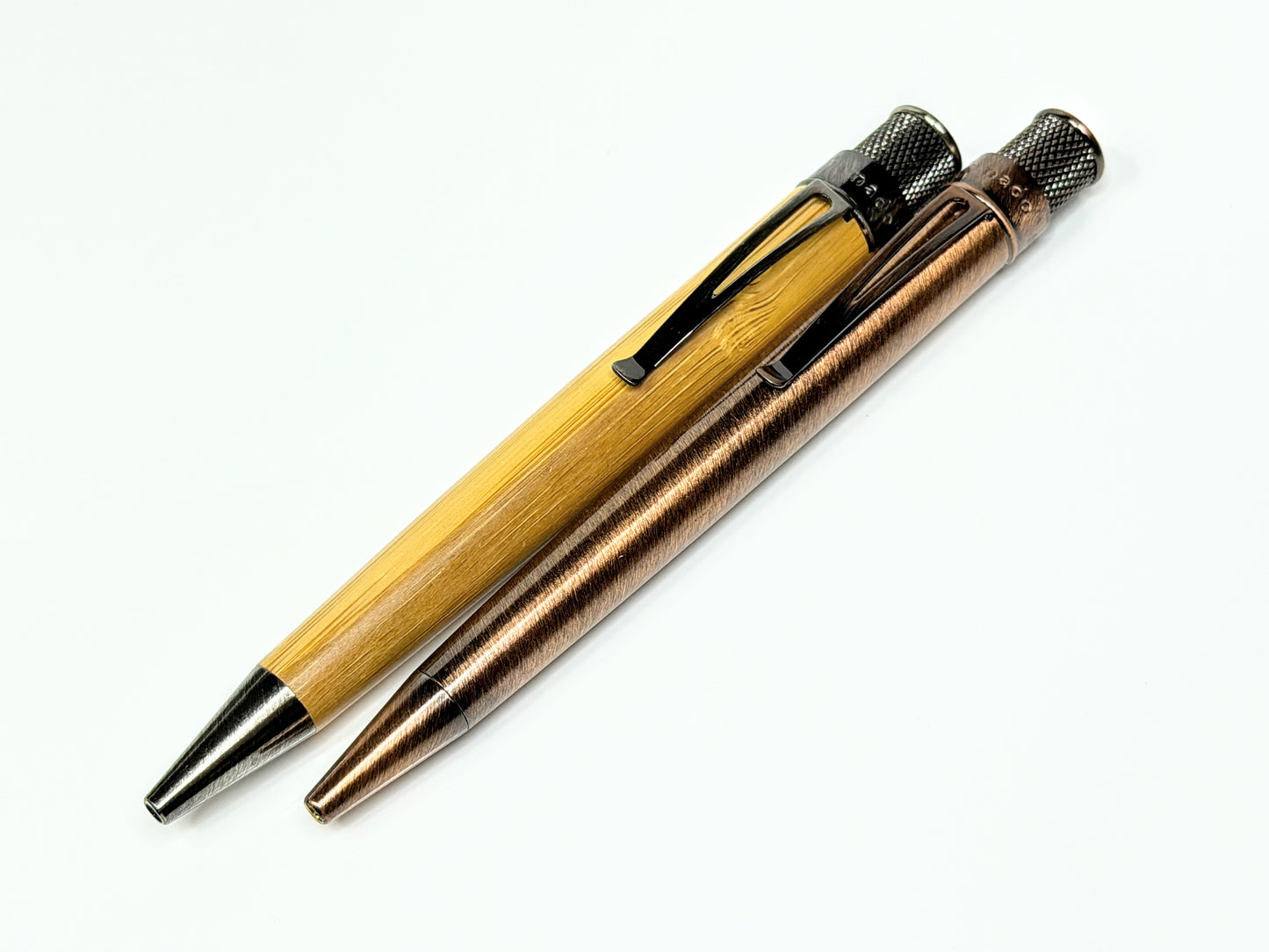 Vintage Retro 51 Tornado Bamboo Panda & Lincoln Copper Rollerball Pen Set SS419
