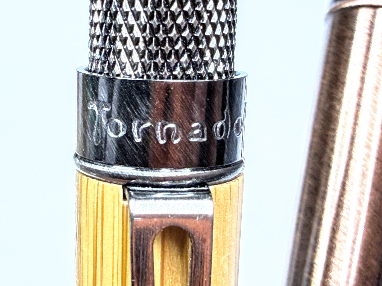 Vintage Retro 51 Tornado Bamboo Panda & Lincoln Copper Rollerball Pen Set SS419