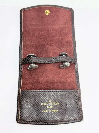 Louis Vuitton Bouton de Manchette Motif Bouquet silver Crew M30566 w/pouch GS731