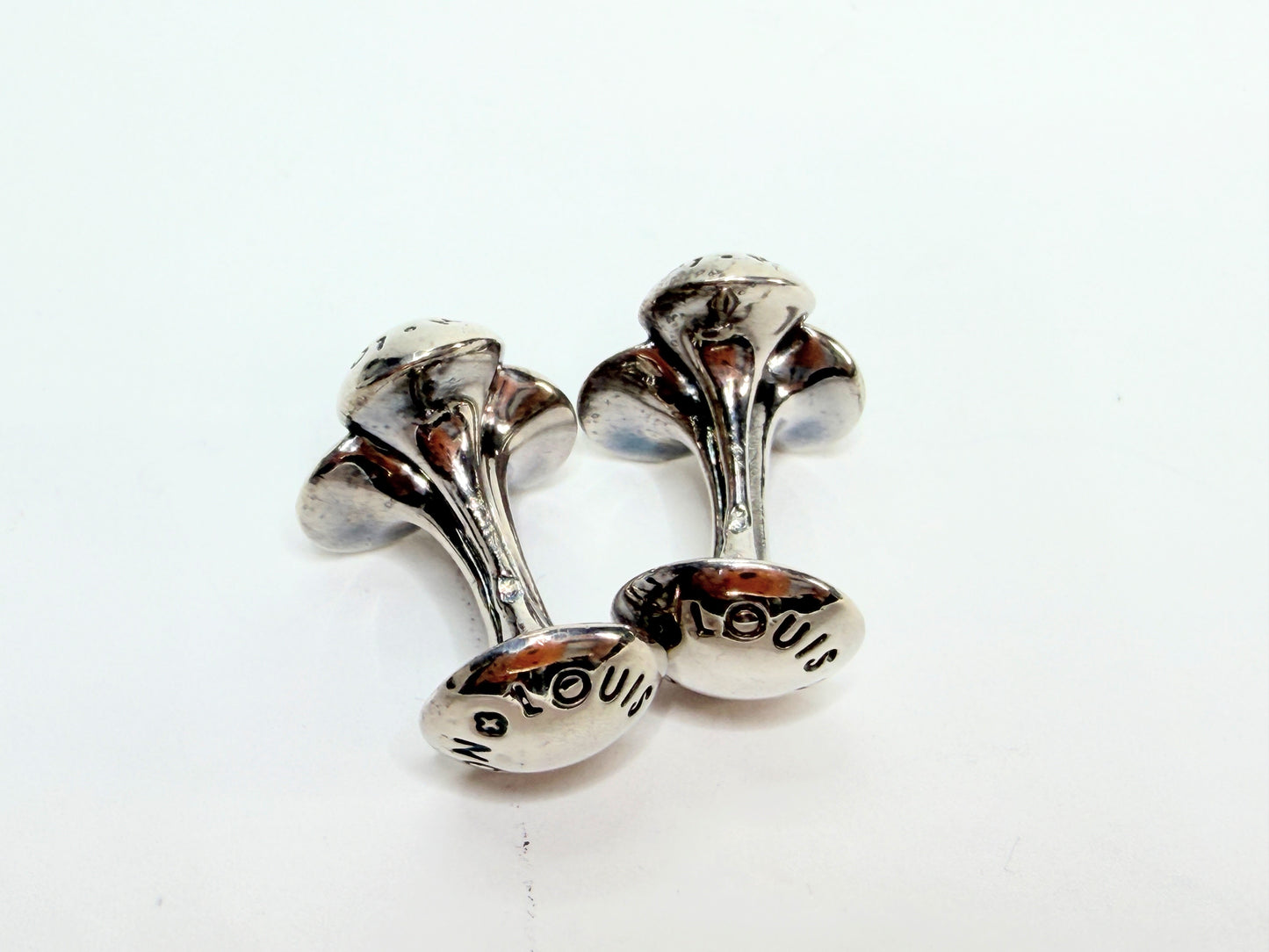 Louis Vuitton Bouton de Manchette Motif Bouquet silver Crew M30566 w/pouch GS731