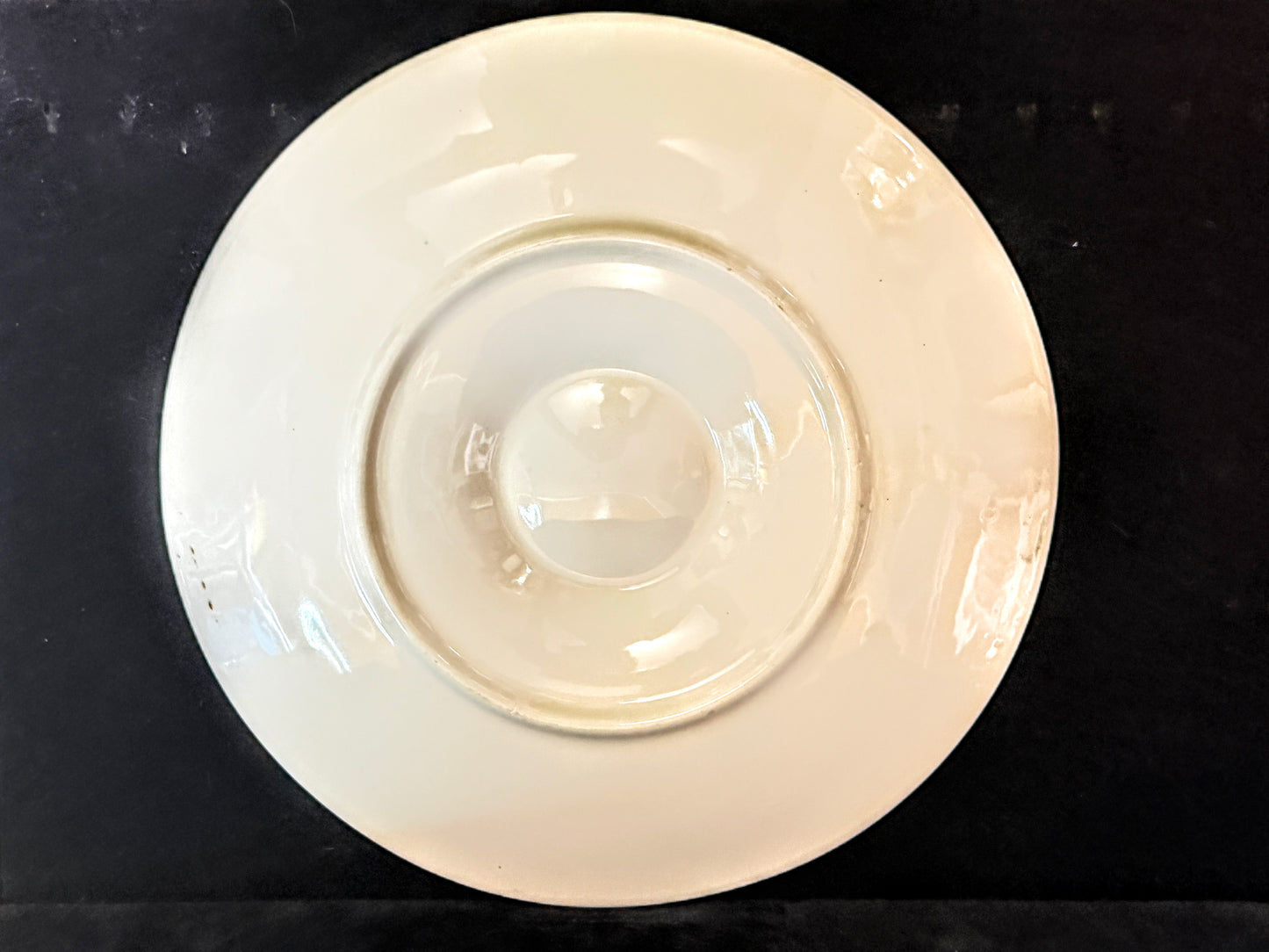 Antique French Majolica Oyster Plate Green Basketweave 9.5" Mint A1188