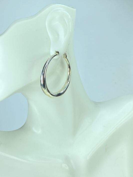 Tiffany & Co Sterling Elsa Peretti Graduated Hoop Wired pierced earrings JR807