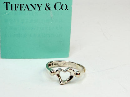Vintage Tiffany & Co. Hook Eye Band Ring 925 Sterling 750 gold s6.5 JR1301