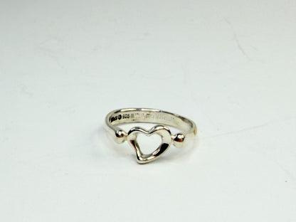 Vintage Tiffany & Co. Hook Eye Band Ring 925 Sterling 750 gold s6.5 JR1301