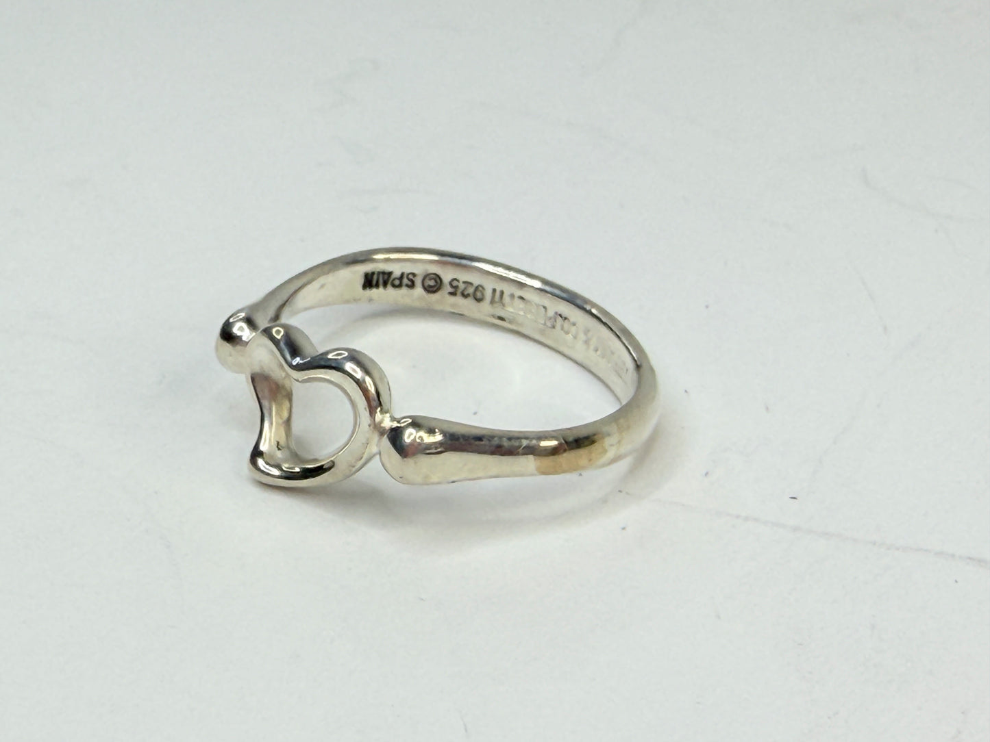 Vintage Tiffany & Co. Hook Eye Band Ring 925 Sterling 750 gold s6.5 JR1301