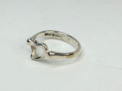 Vintage Tiffany & Co. Hook Eye Band Ring 925 Sterling 750 gold s6.5 JR1301