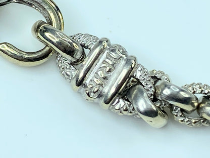 Judith Ripka 18K white gold Diamond cable link CROSS HEART necklace 52.8g JR812
