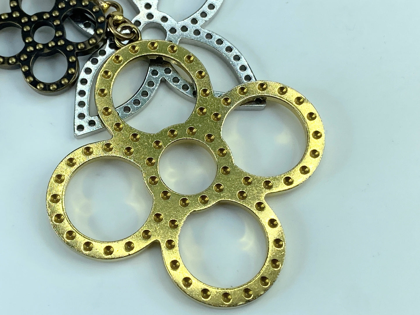 LOUIS VUITTON Bijoux Sac Tabage Bag Charm Gold Silver Tone in box GS330