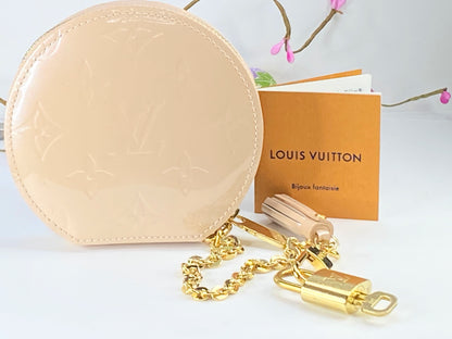 Louis Vuitton Vernis Chapeau Coin Purse Rose Florentin with lock GS331
