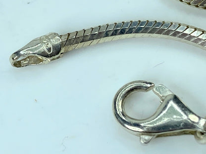 Italian Sterling Silver 2.0mm Round Snake link necklace 20" 13.4 grams JR813