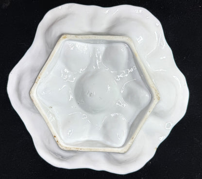 Pink and Seafoam Majolica Style Seafood Plate 9.5 Inch A1226