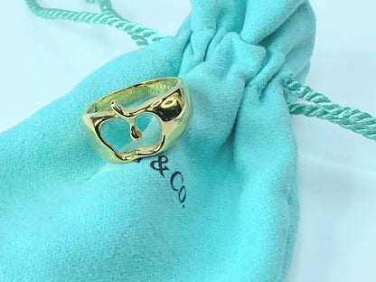 Vintage Tiffany & Co Peretti 18k Yellow Gold Apple Ring JR9115