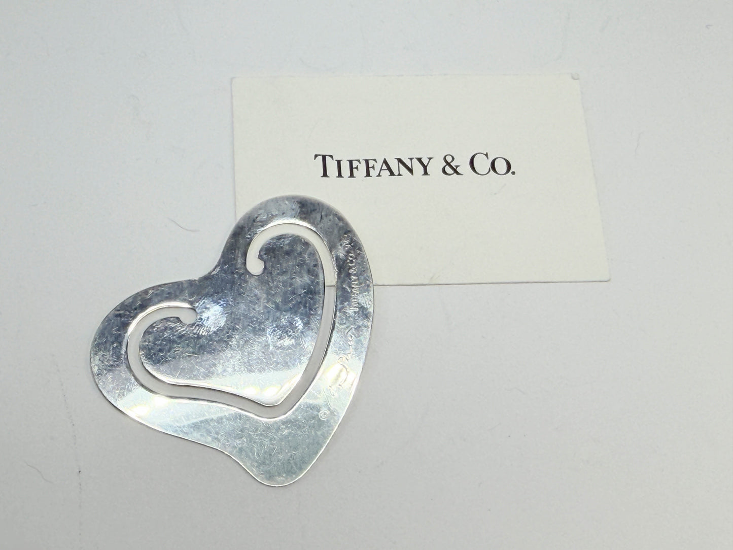 Tiffany & Co. sterling silver Elsa Peretti Heart bookmark or paper clip SS196