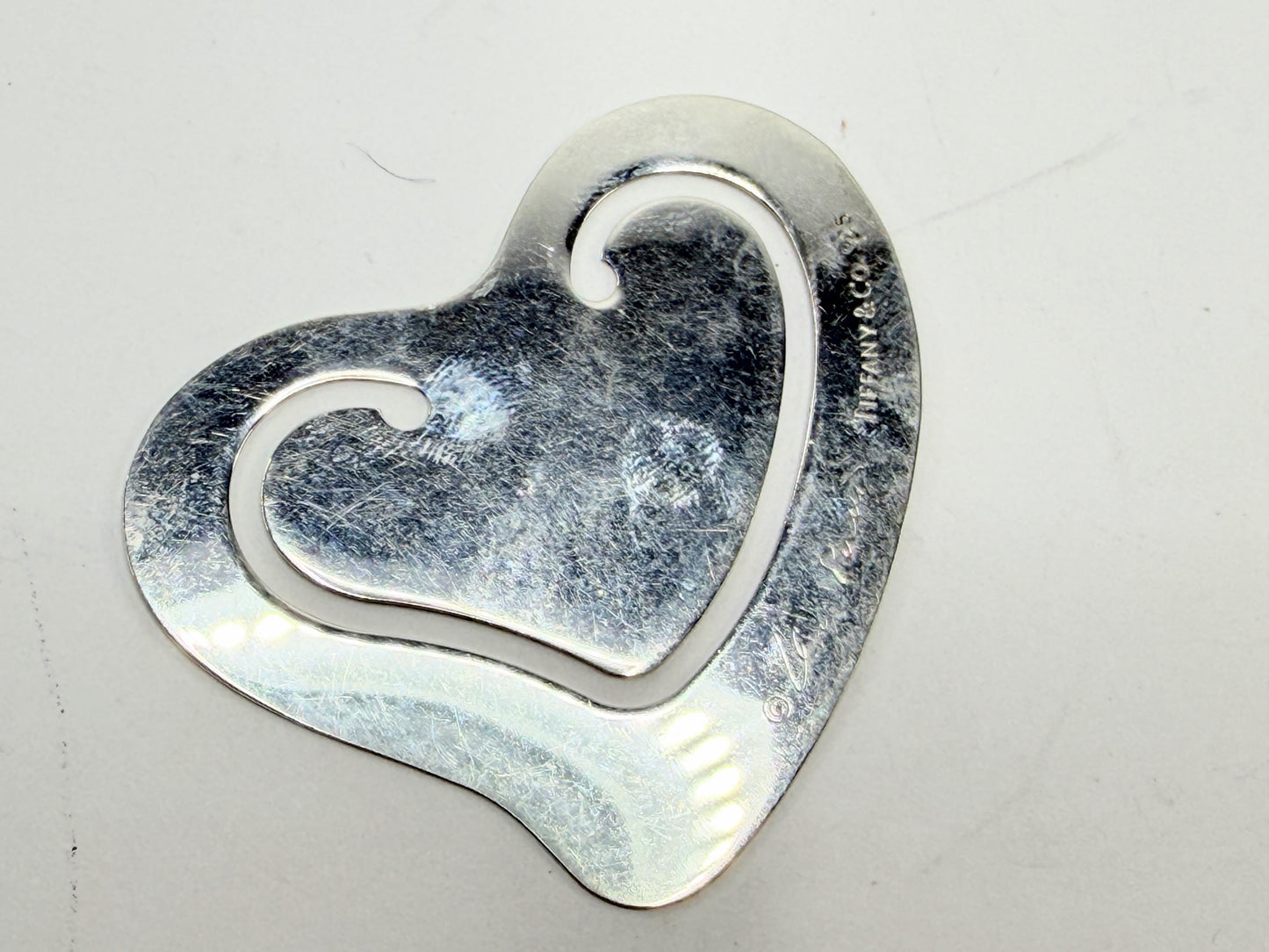 Tiffany & Co. sterling silver Elsa Peretti Heart bookmark or paper clip SS196
