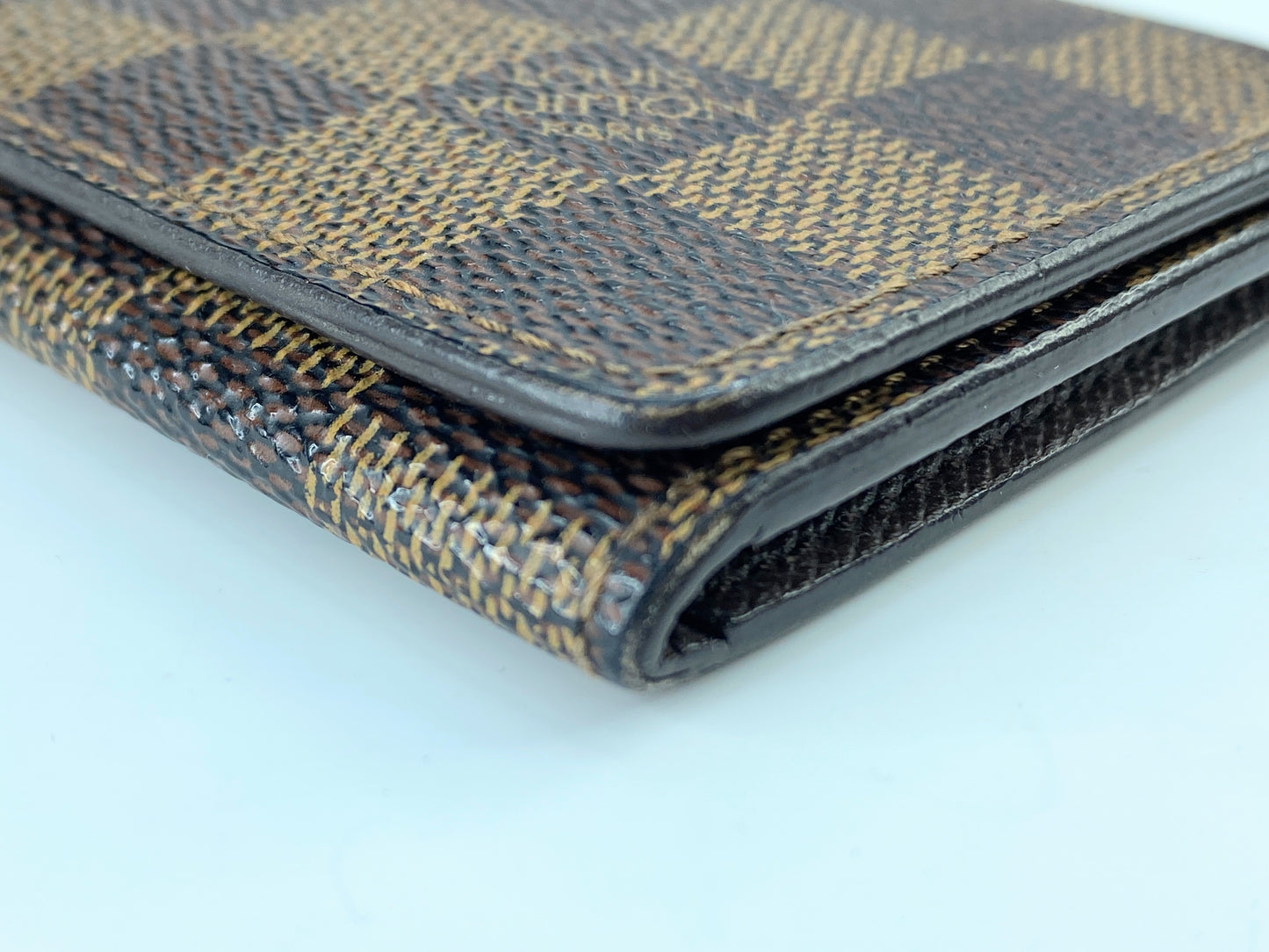 Louis Vuitton Enveloppe Carte de visite Brown card holder France Authentic GS333