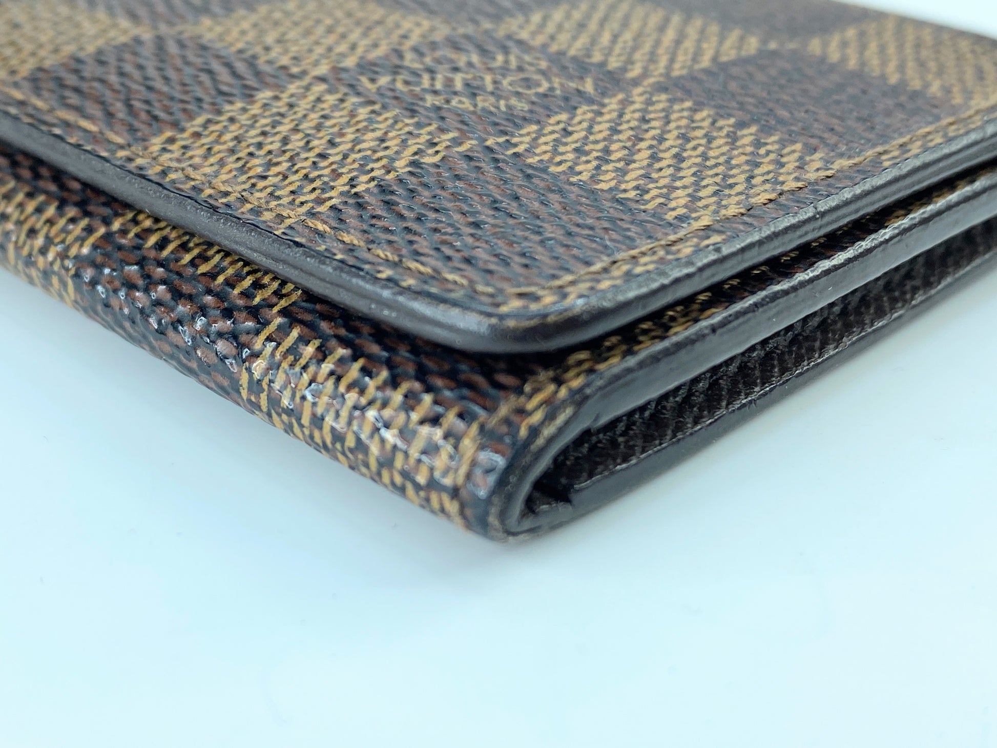 Louis Vuitton Enveloppe Carte de visite Brown card holder France Authentic GS333