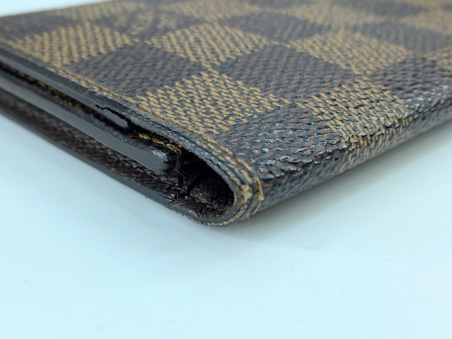 Louis Vuitton Enveloppe Carte de visite Brown card holder France Authentic GS333