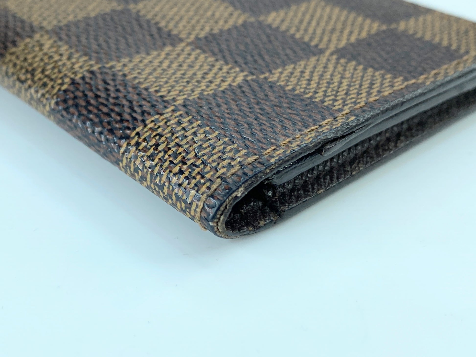 Louis Vuitton Enveloppe Carte de visite Brown card holder France Authentic GS333