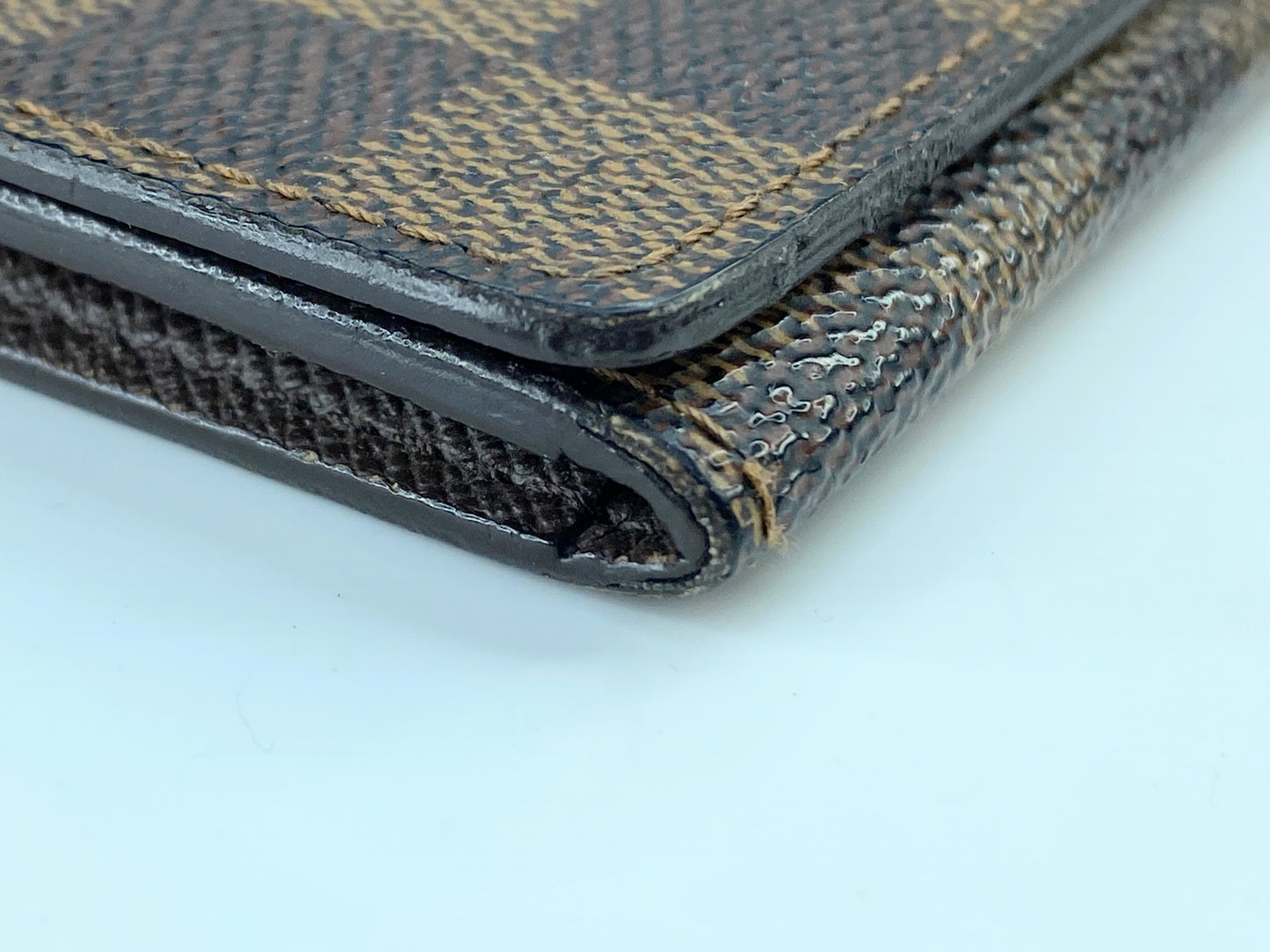 Louis Vuitton Enveloppe Carte de visite Brown card holder France Authentic GS333