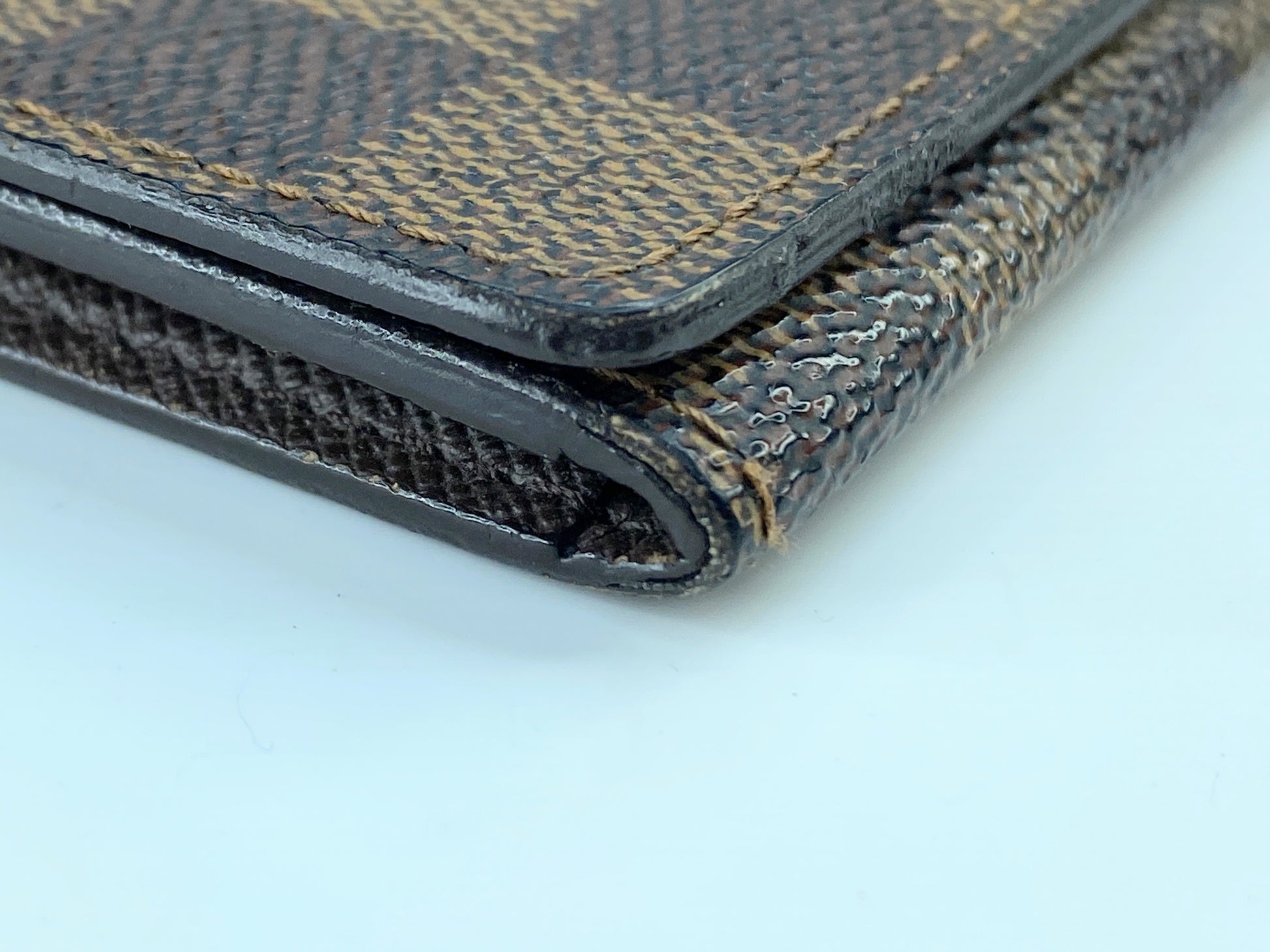 Louis Vuitton Enveloppe Carte de visite Brown card holder France Authentic GS333
