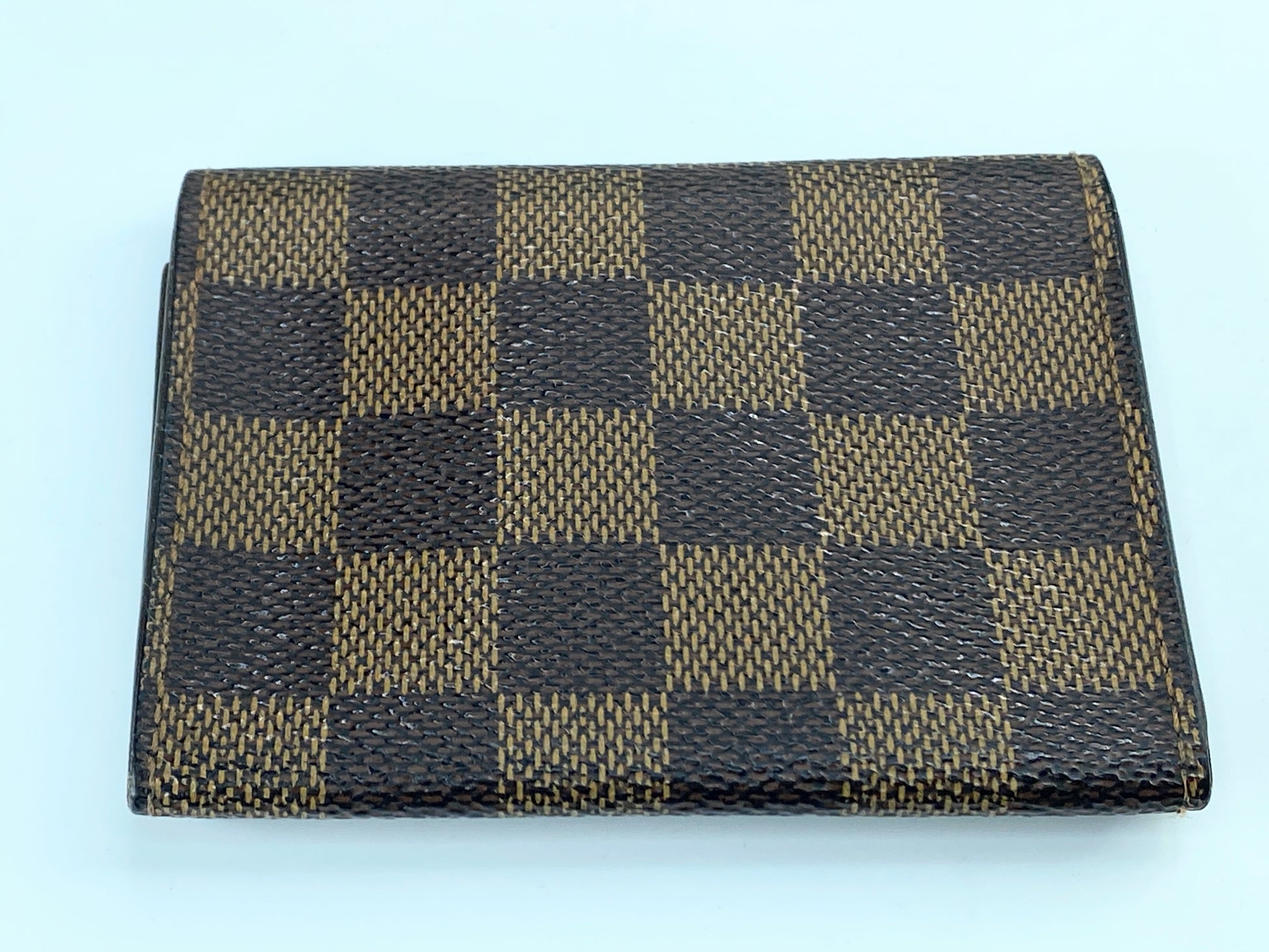 Louis Vuitton Enveloppe Carte de visite Brown card holder France Authentic GS333