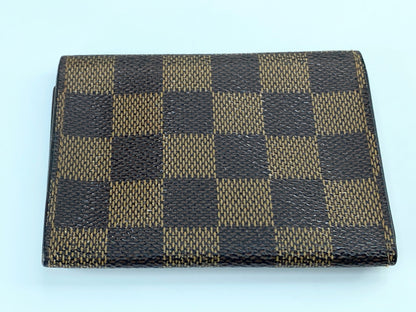 Louis Vuitton Enveloppe Carte de visite Brown card holder France Authentic GS333